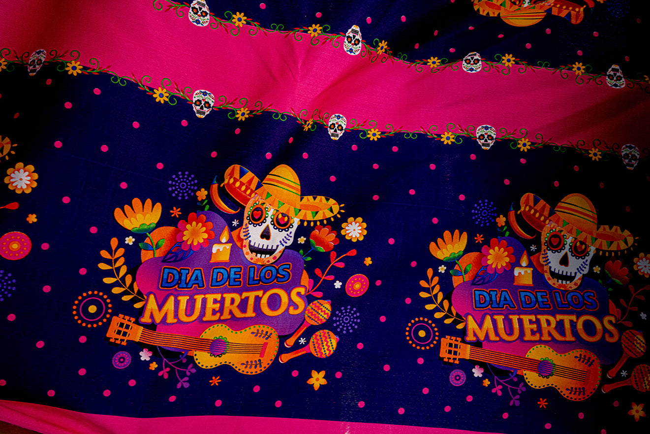 Estampado día de muertos - Rollo 100m