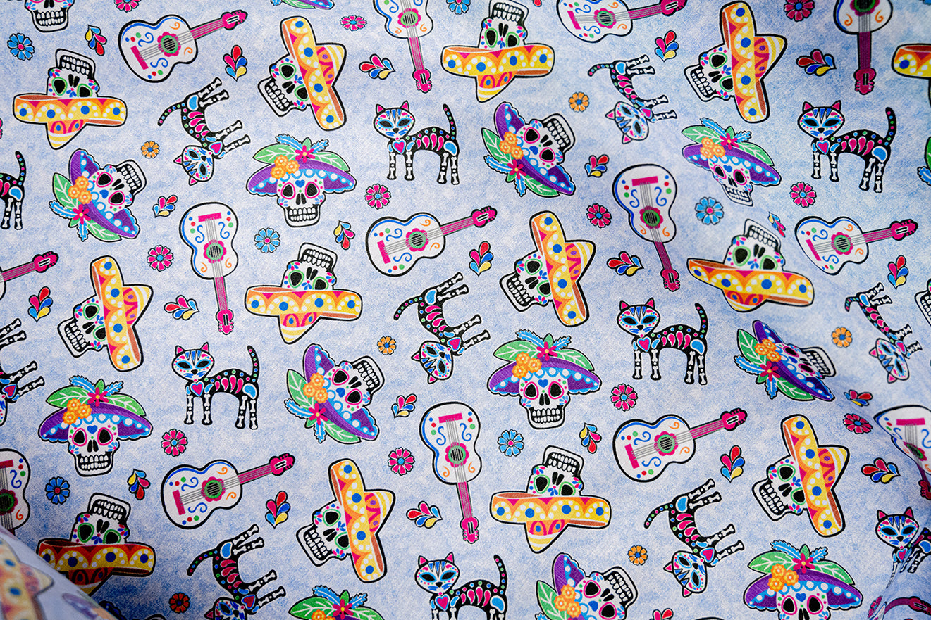 Estampado día de muertos - Rollo 100m