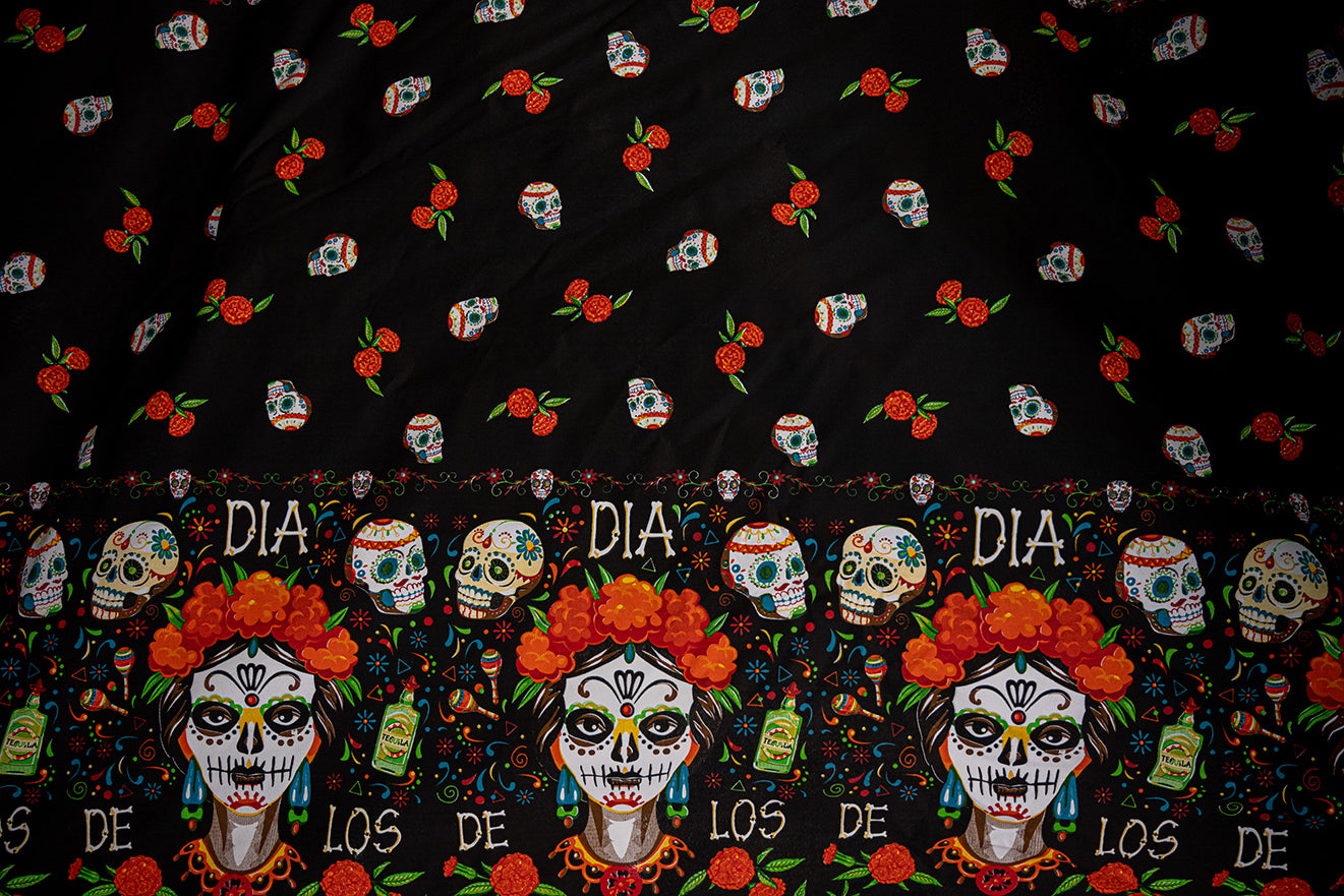 Estampado día de muertos - Rollo 100m