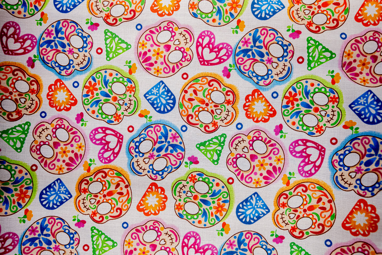 Estampado día de muertos - Rollo 100m